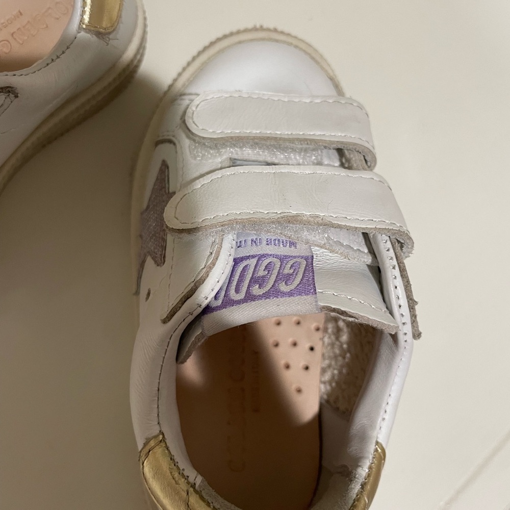 Girls checkered glitter low top golden goose baby 6